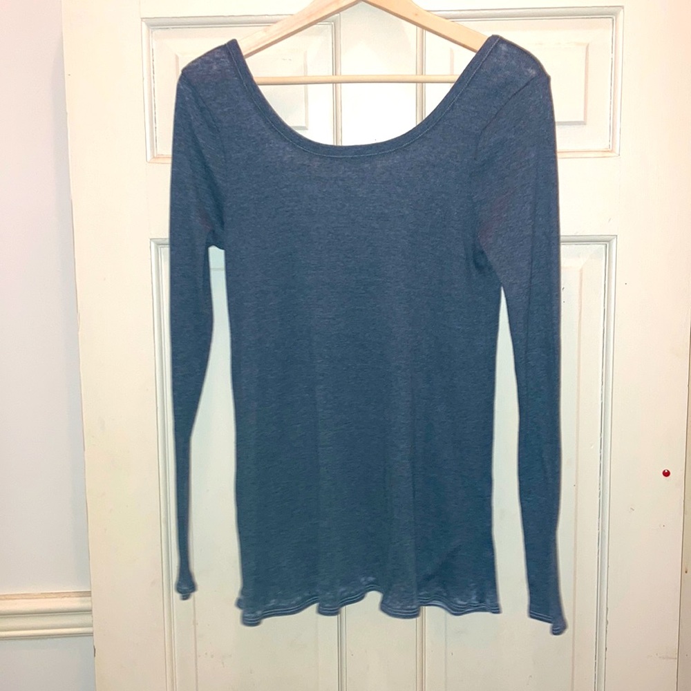 Chaser Scoop Sexy Back Long Sleeve Top